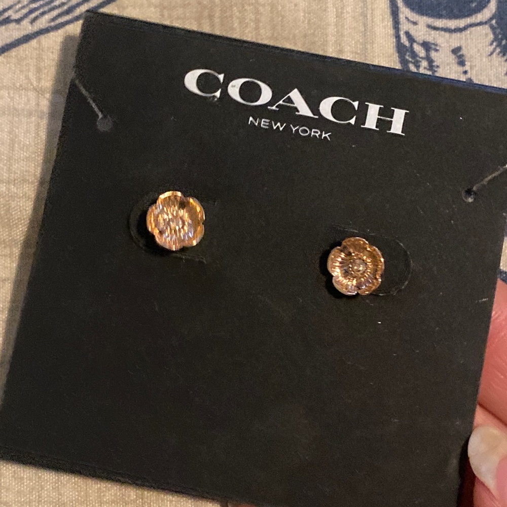 Coach stud earrings